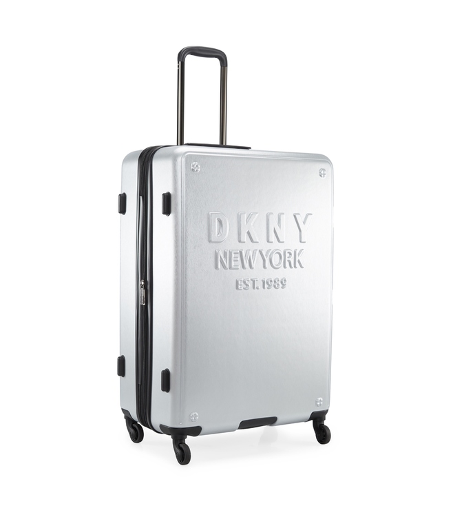 DKNY NEW YORKER SILVER Luggage - Large Size Lightweight Spinner Suitcase Set with TSA Lock