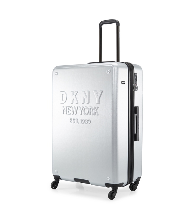 DKNY NEW YORKER SILVER Luggage - Large Size Lightweight Spinner Suitcase Set with TSA Lock