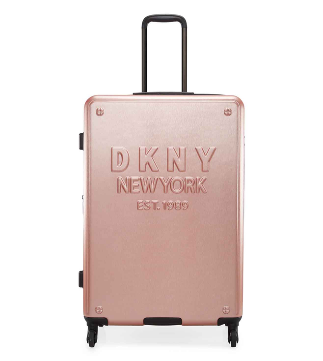 DKNY NEW YORKER ROSE GOLD Luggage - Large Size Lightweight Spinner Suitcase Set with TSA Lock