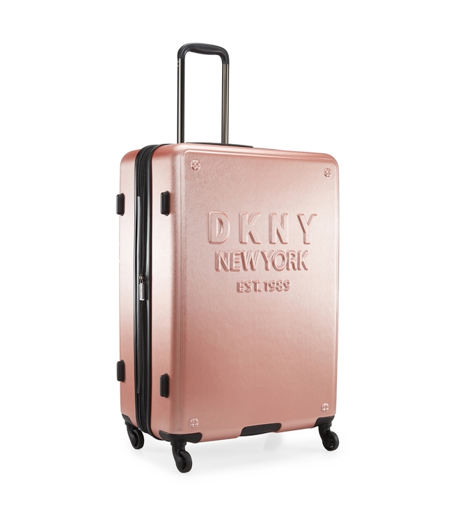 DKNY NEW YORKER ROSE GOLD Luggage - Large Size Lightweight Spinner Suitcase Set with TSA Lock