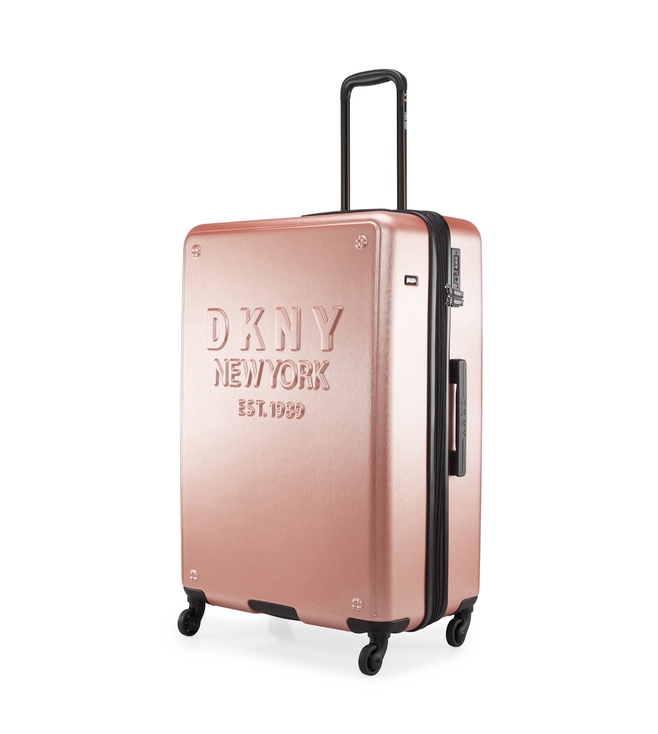 DKNY NEW YORKER ROSE GOLD Luggage - Large Size Lightweight Spinner Suitcase Set with TSA Lock