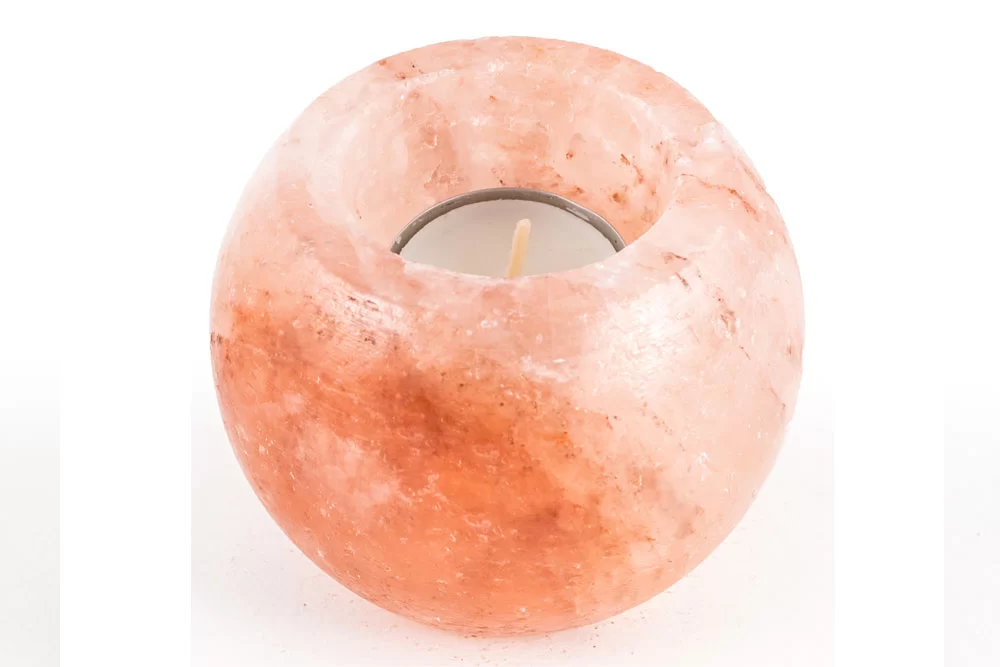 Himalayan Salt Ball Shaped Candle Holder