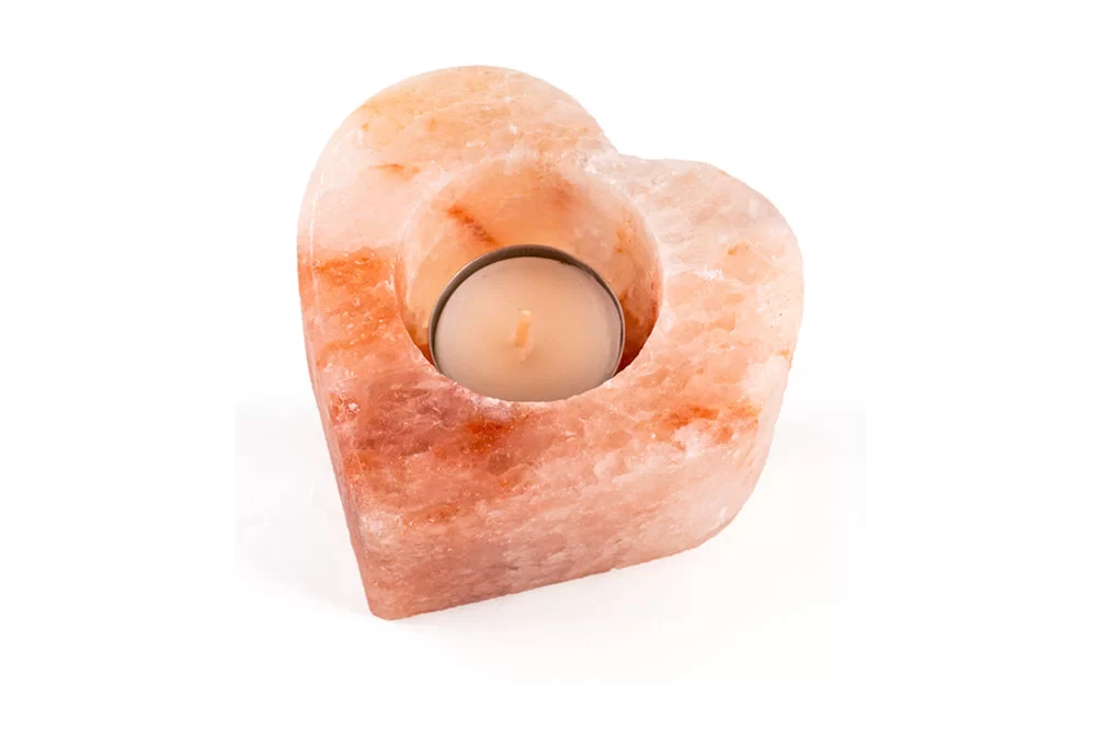 Himalayan Salt Heart Shaped Candle Holder