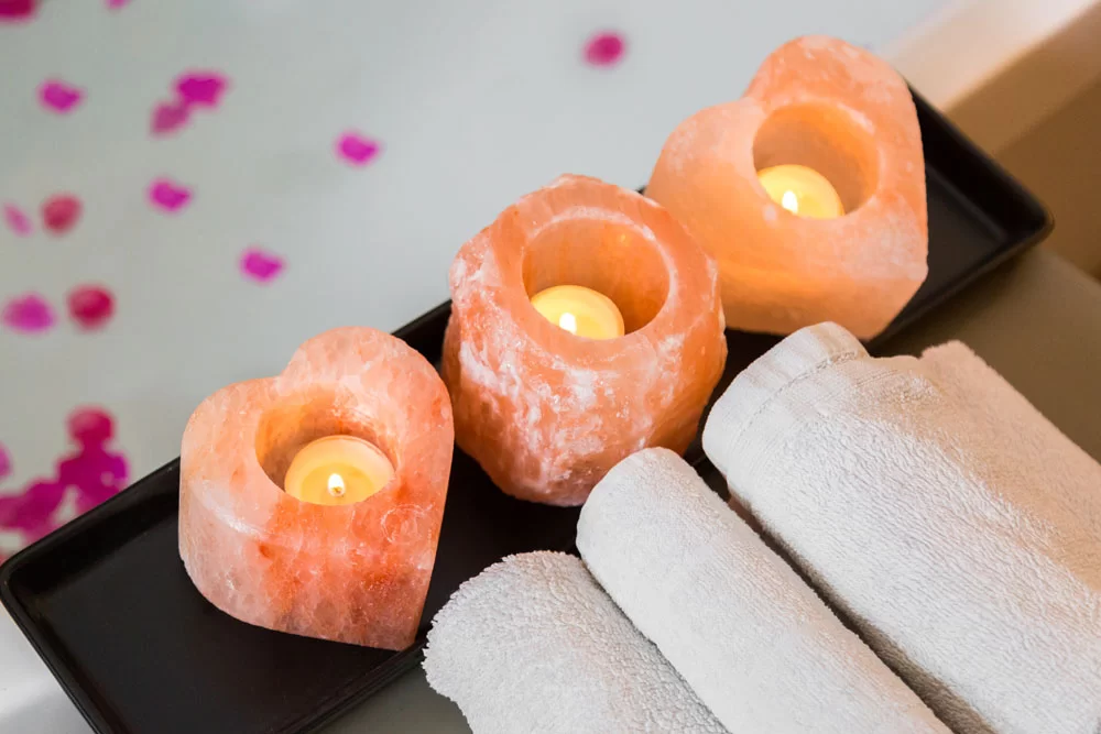 Himalayan Salt Heart Shaped Candle Holder