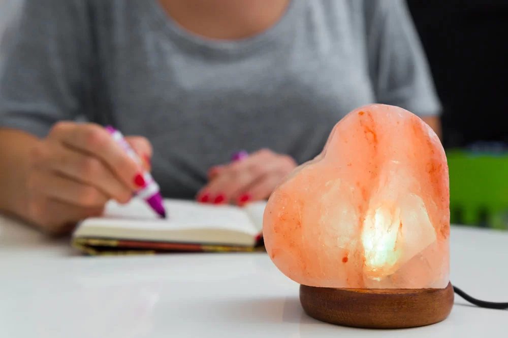 Himalayan Salt USB Lamp Heart Shaped