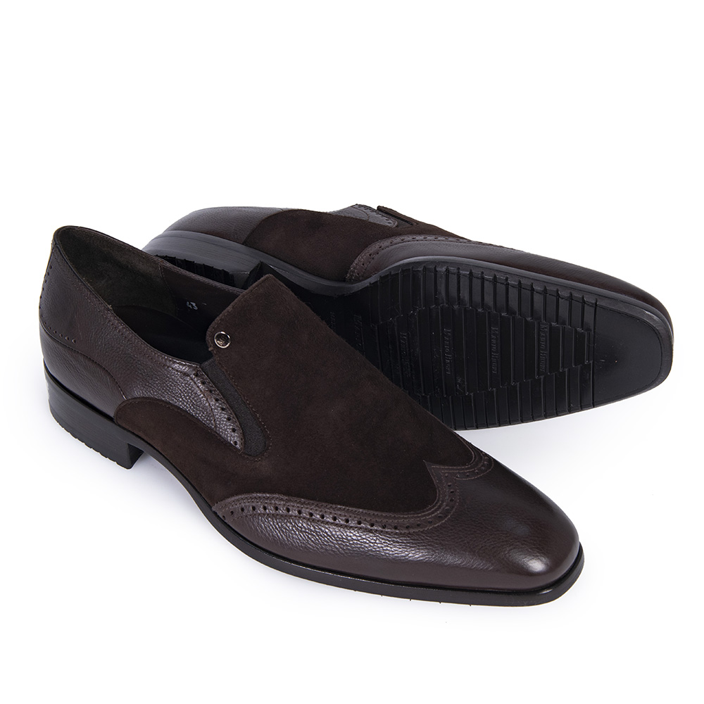 Suede-napped loafer