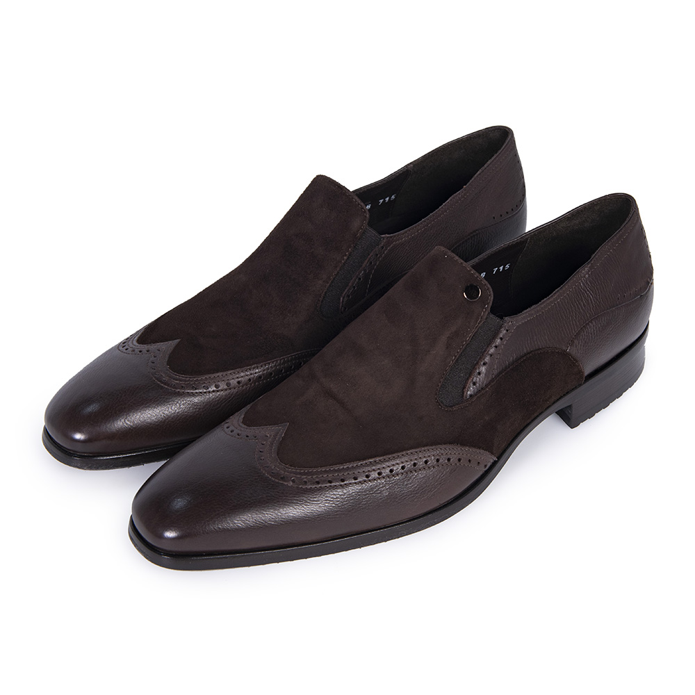 Suede-napped loafer