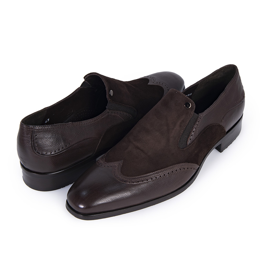 Suede-napped loafer