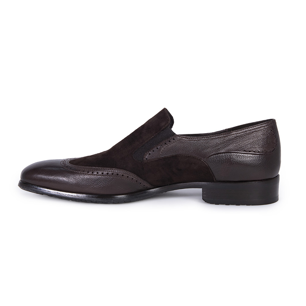 Suede-napped loafer