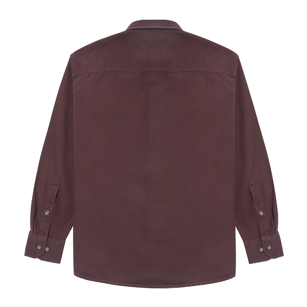 Men Cotton Shirt-Brown
