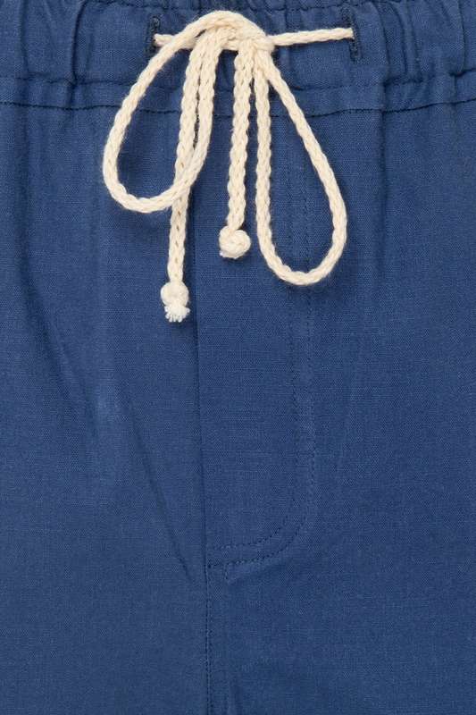 Men Cotton Tencel Drawstring Trouser