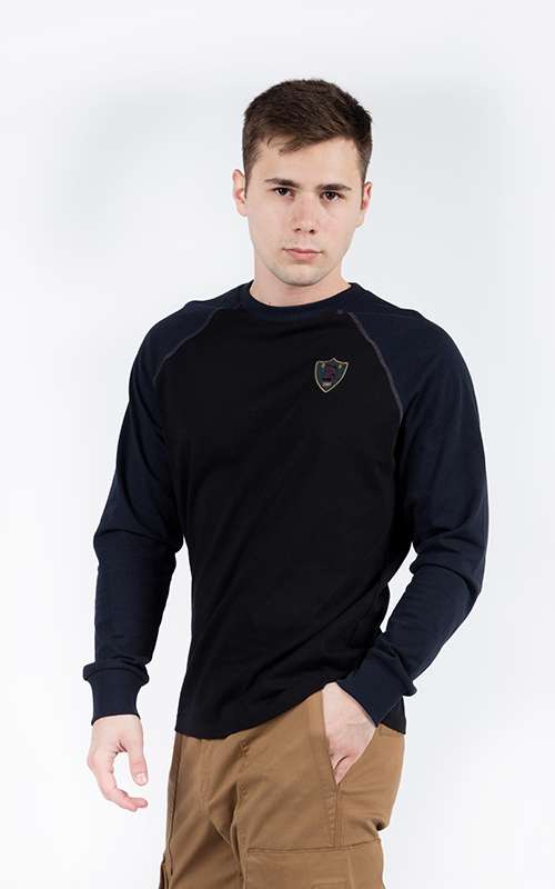 Men"s Casual Contemporary Long Sleeve T-Shirt - Dark Blue