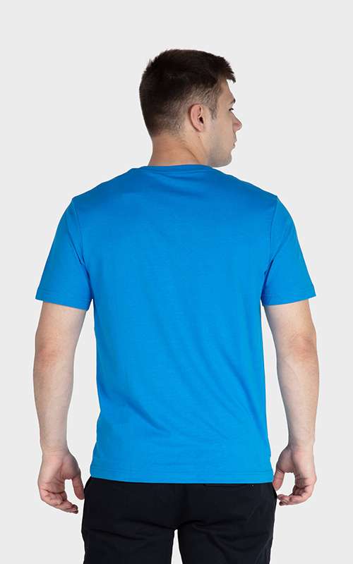 Men"s Essentials Cotton Knitted Short Sleeve Pocket Tee - Blue