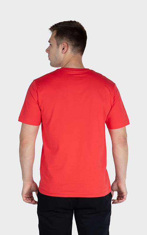 Men"s Essentials Cotton Knitted Short Sleeve Pocket Tee - Bright Pink