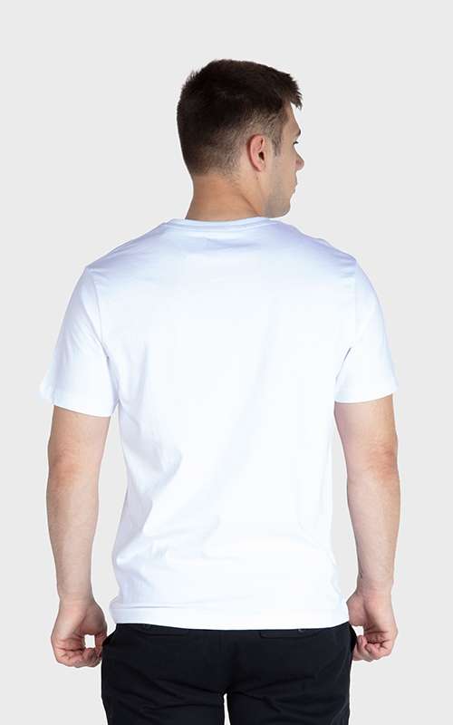 Men"s Essentials Cotton Knitted Short Sleeve Pocket Tee - White