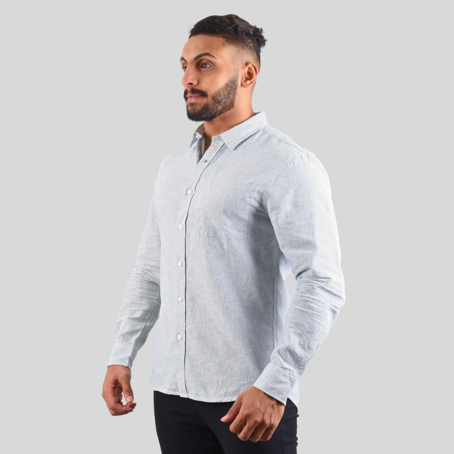 Men"s Linen Cotton Shirt