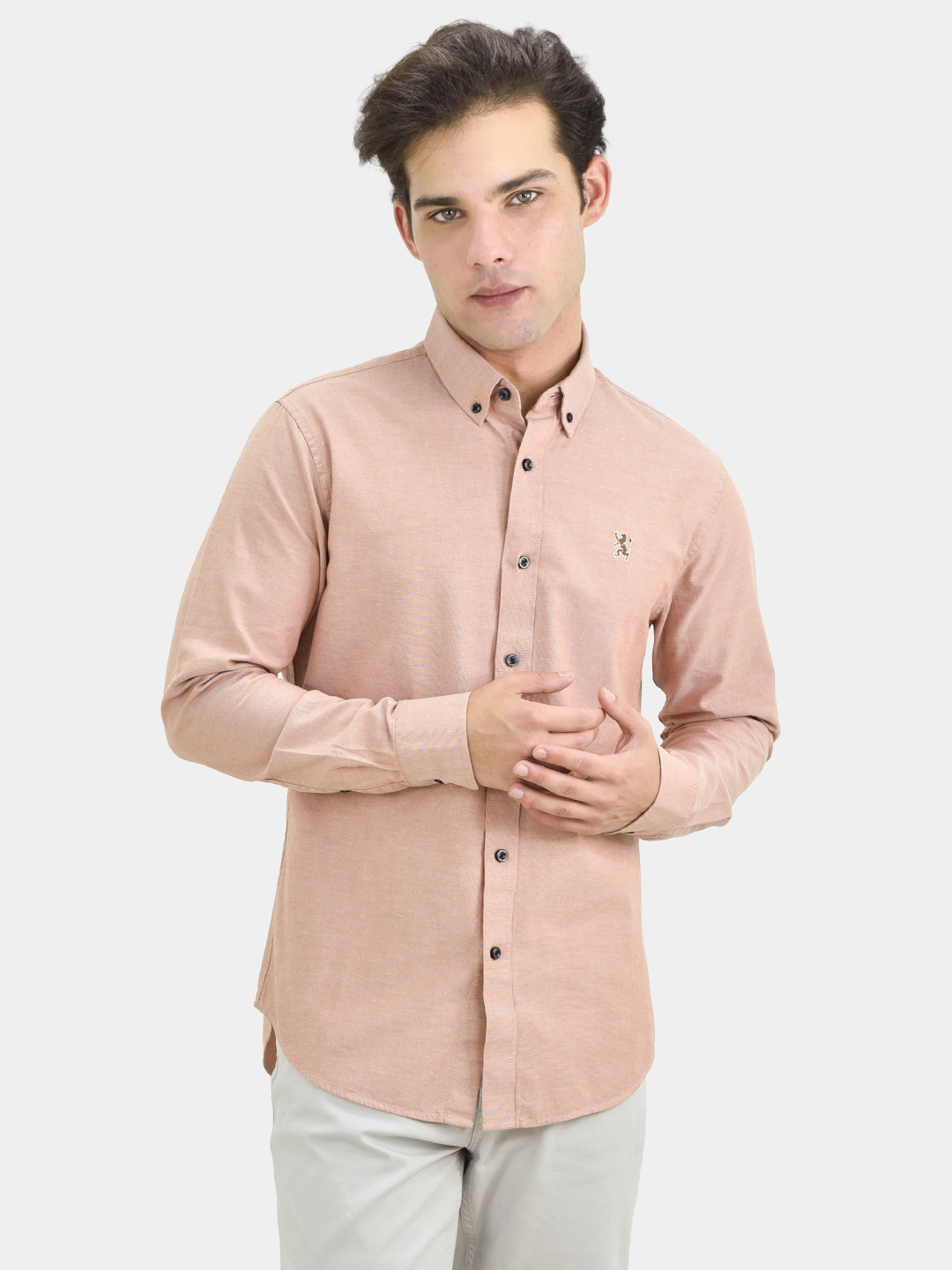 Men"s Oxford Shirt-Long Sleeve Slim Fit