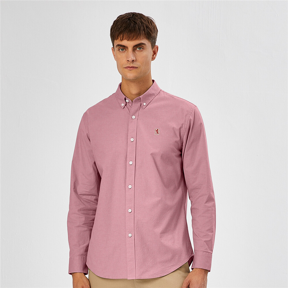 Men"s Oxford Shirt-Red