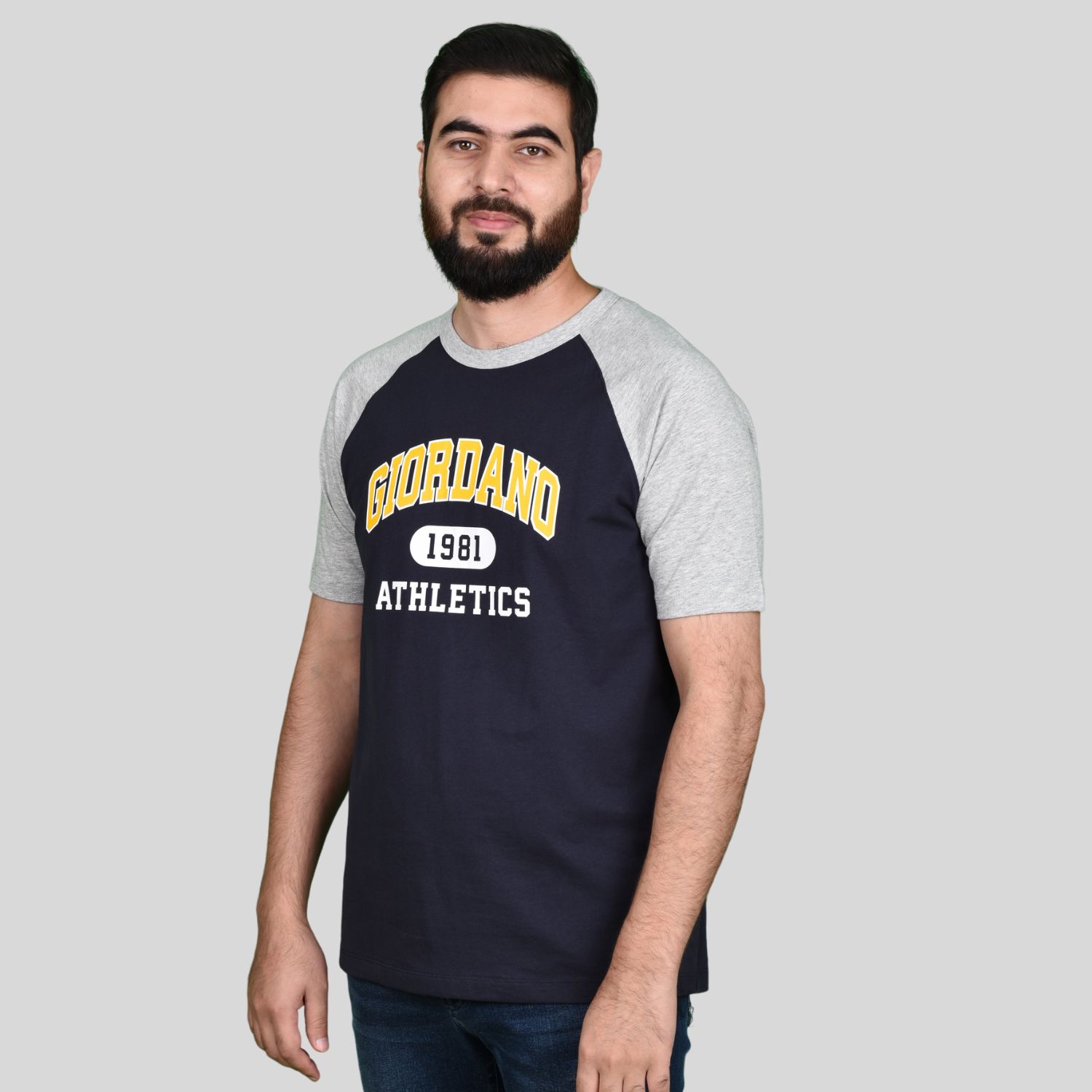 Men"s Raglan Sleeve Print Tee