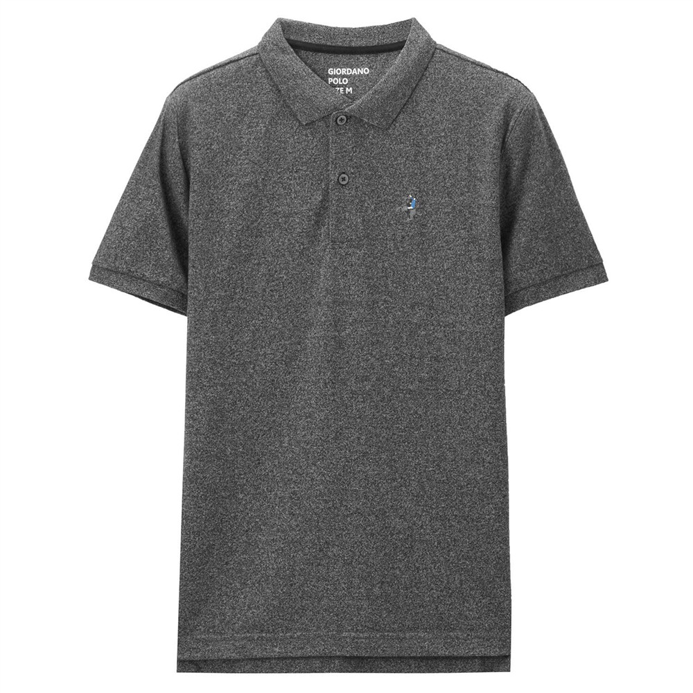 Men"s Solid Small Napoleon Polo