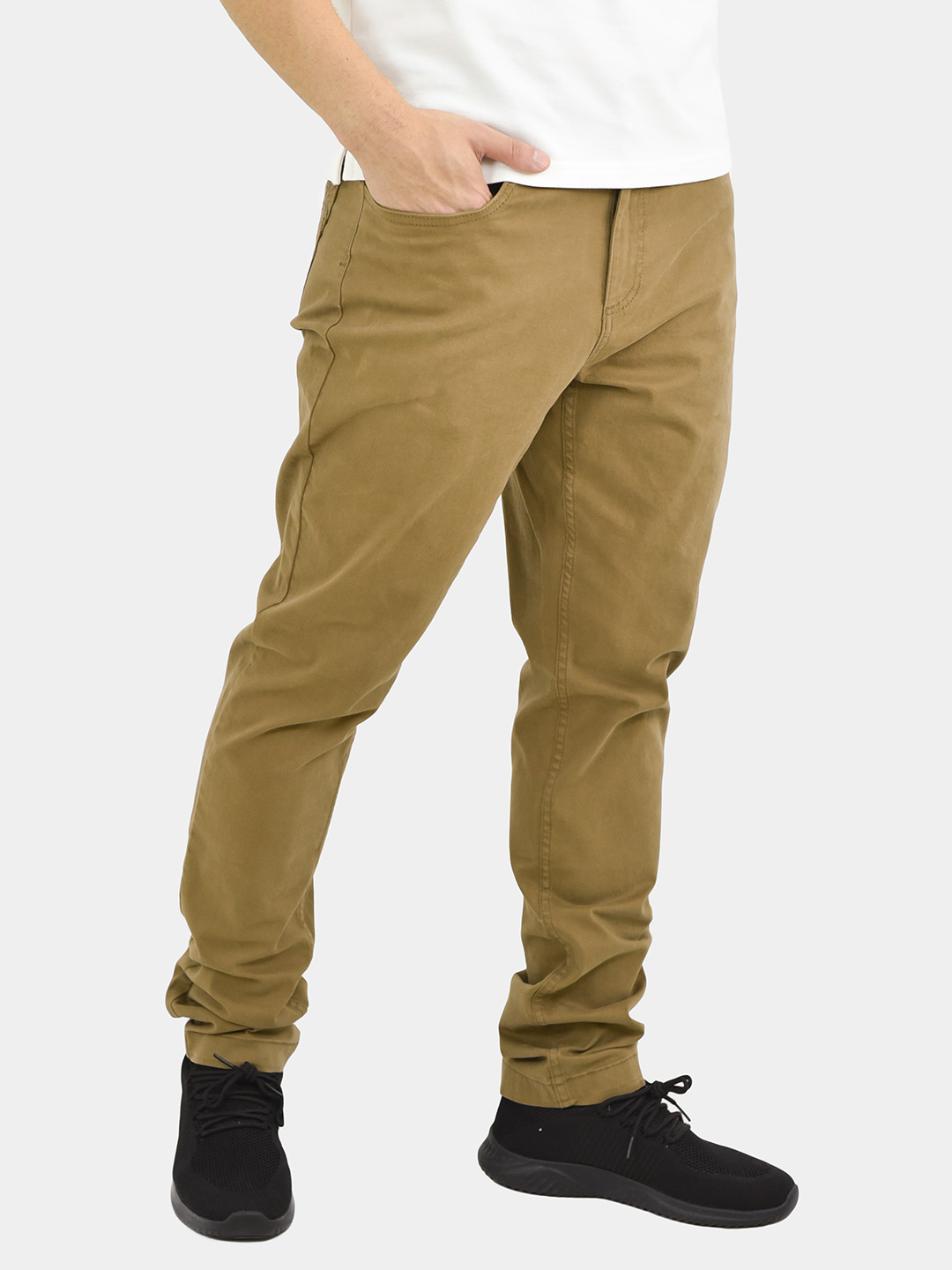 Men"s Stretchy Mid Rise Khakis