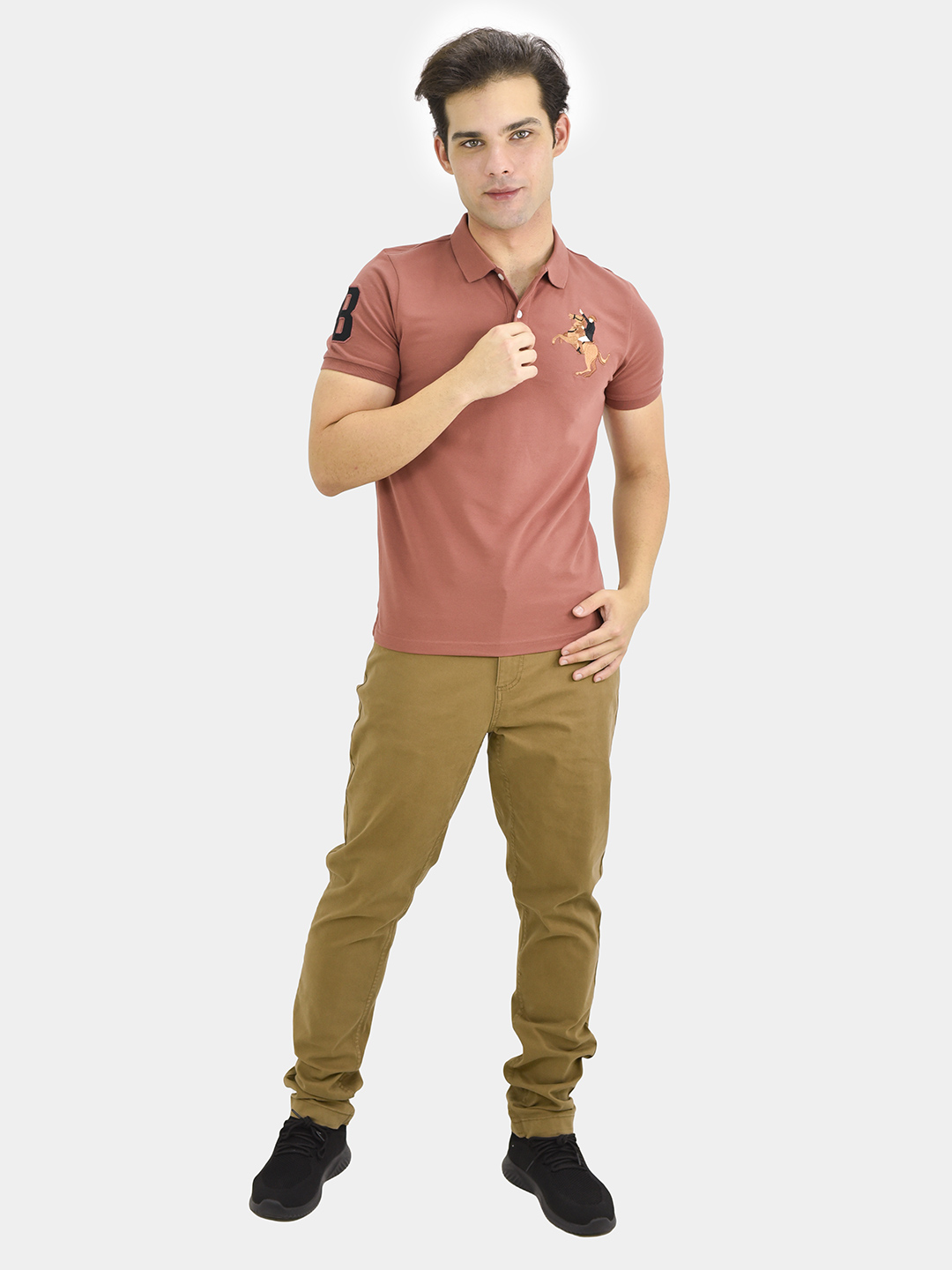 Men"s Stretchy Mid Rise Khakis