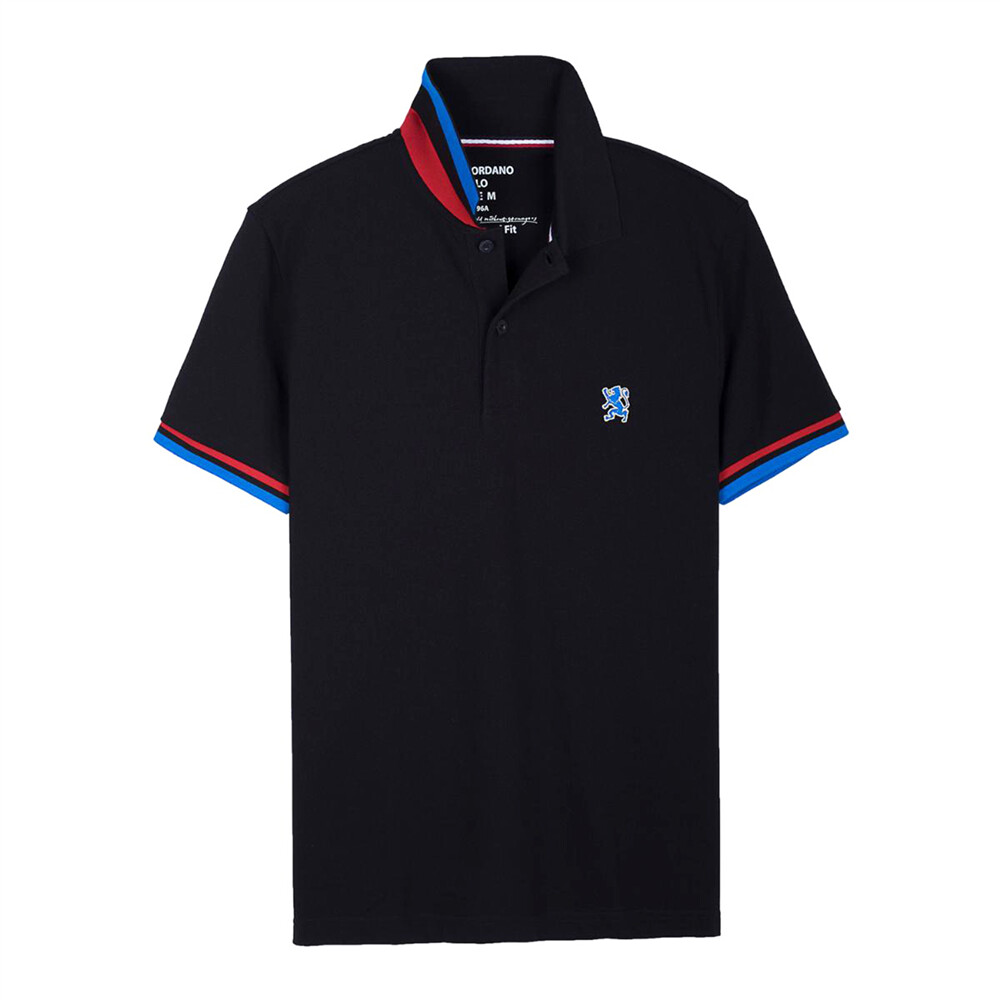 Men Small Lion Embroidery Polo