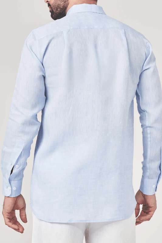 Men Solid Linen Shirt