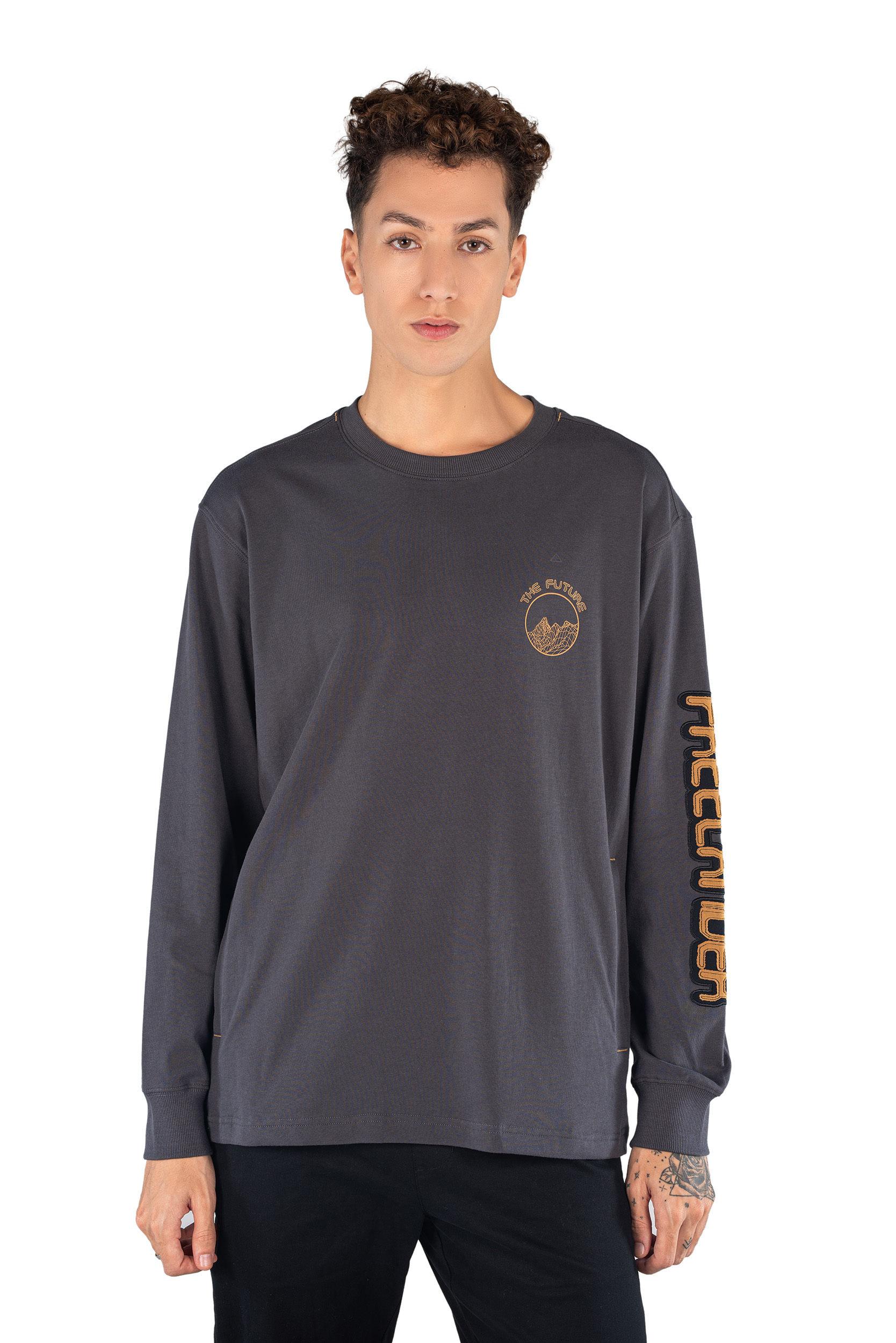 Mens Round Neck Knitted T-Shirt