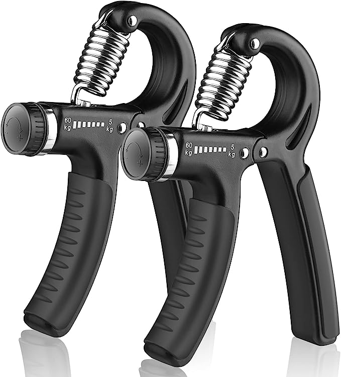 Grip Strength Trainer 2 pack, Hand Grip Exerciser Strengthener with Adjustable Resistance 11-132 Lbs (5-60kg)