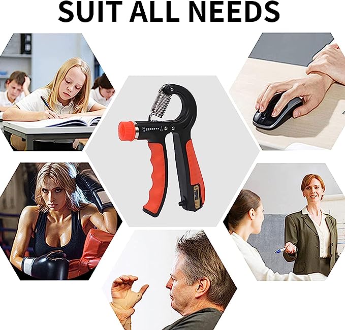 Hand Gripper Forearm Exercise Equipment - Hand Gripper 60 kg with Counter | Adjustable Handgripper Forearm Grip for Men Gym