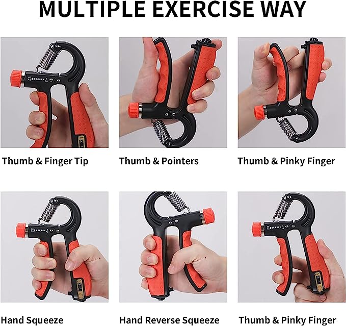 Hand Gripper Forearm Exercise Equipment - Hand Gripper 60 kg with Counter | Adjustable Handgripper Forearm Grip for Men Gym