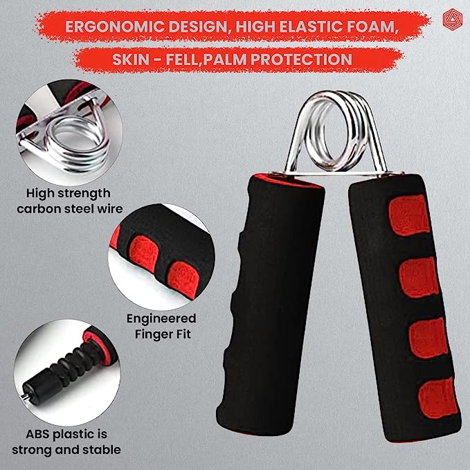 Hand Grip Strengthener with Foam Handle, Hand Gripper for Men & Women for Gym Workout , Finger Exercise Power Gripper