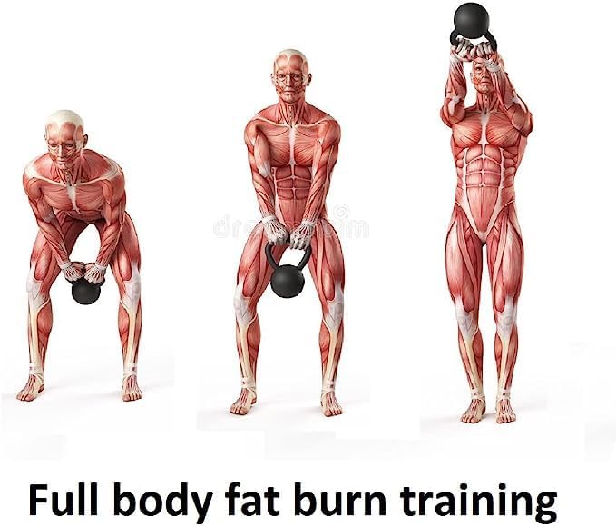 Catch Up Vinyl Kettlebell 8Kg - Home Gym Equipment Perfect For Bodybuilding Weight Lifting Training