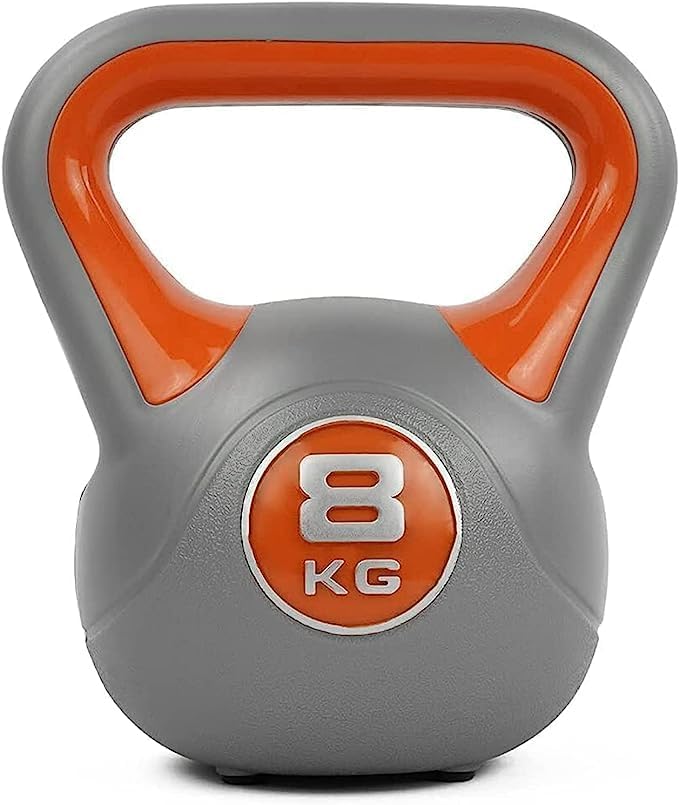 Catch Up Vinyl Kettlebell 8Kg - Home Gym Equipment Perfect For Bodybuilding Weight Lifting Training