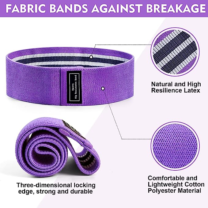 Resistance Bands for Legs and Butt, Exercise Bands Hip Bands Wide Booty Bands Workout Bands Sports Fitness Bands Stretch Resistance Loops Band Anti Slip Elastic