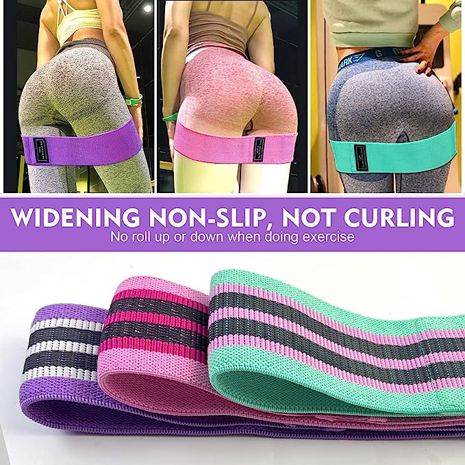 Resistance Bands for Legs and Butt, Exercise Bands Hip Bands Wide Booty Bands Workout Bands Sports Fitness Bands Stretch Resistance Loops Band Anti Slip Elastic