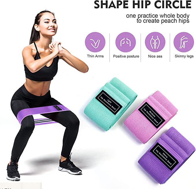 Resistance Bands for Legs and Butt, Exercise Bands Hip Bands Wide Booty Bands Workout Bands Sports Fitness Bands Stretch Resistance Loops Band Anti Slip Elastic