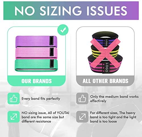 Resistance Bands for Legs and Butt, Exercise Bands Hip Bands Wide Booty Bands Workout Bands Sports Fitness Bands Stretch Resistance Loops Band Anti Slip Elastic