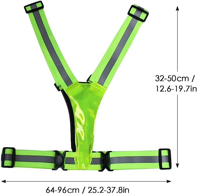 LED Reflective Vest Safety Gear, Light Up Vest for Night Walking Cycling, High Visibility Running Vest with Reflective Strips