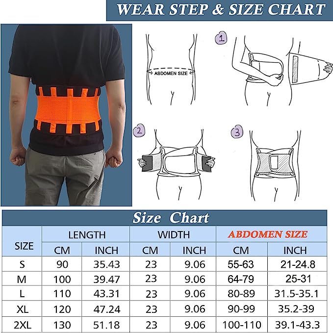 Waist Trainer for Women, Sweat Belt Men, Belly Trimmer, Lower Back Support with Adjustable Pressure Straps