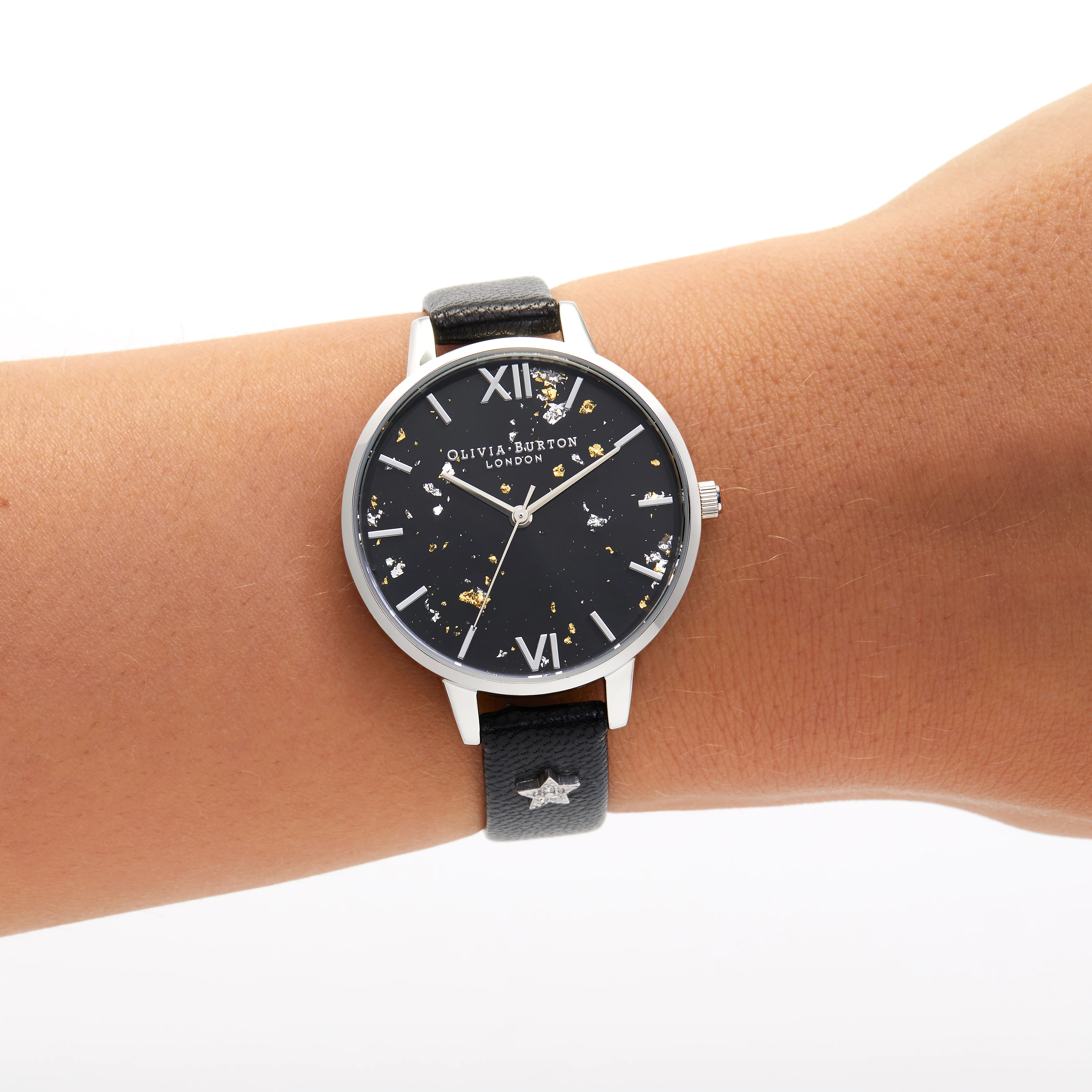 Olivia Burton Black/ Gold/ Silver Watch-OB16GD13