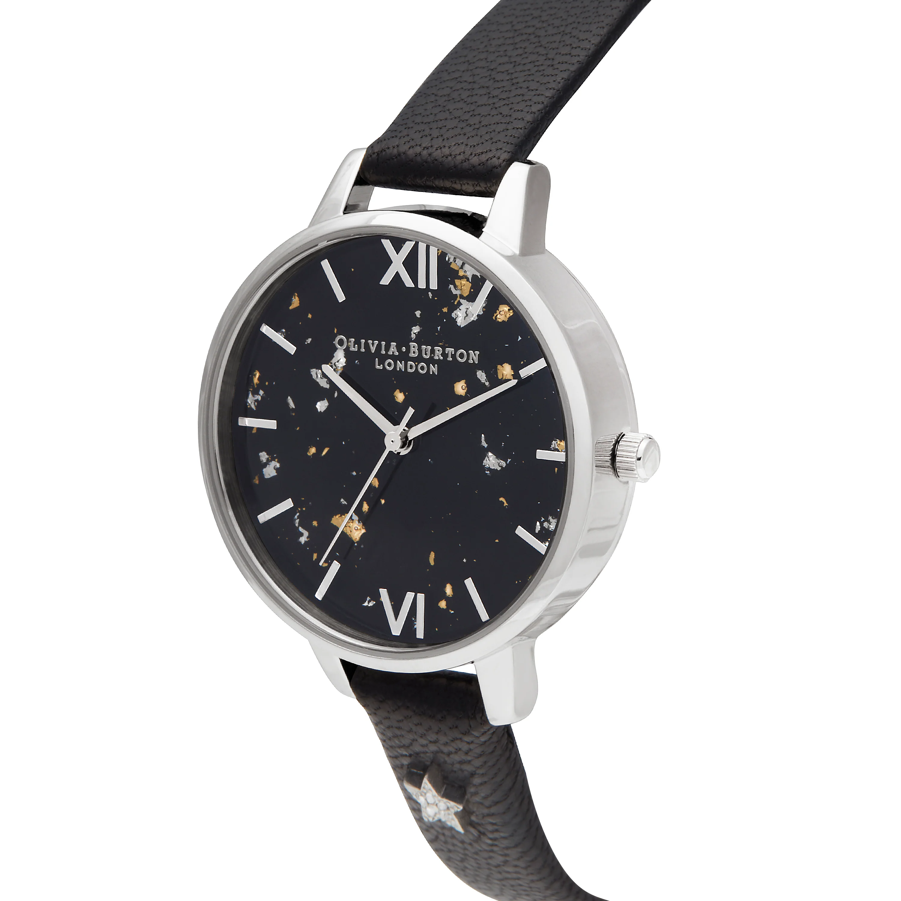 Olivia Burton Black/ Gold/ Silver Watch-OB16GD13