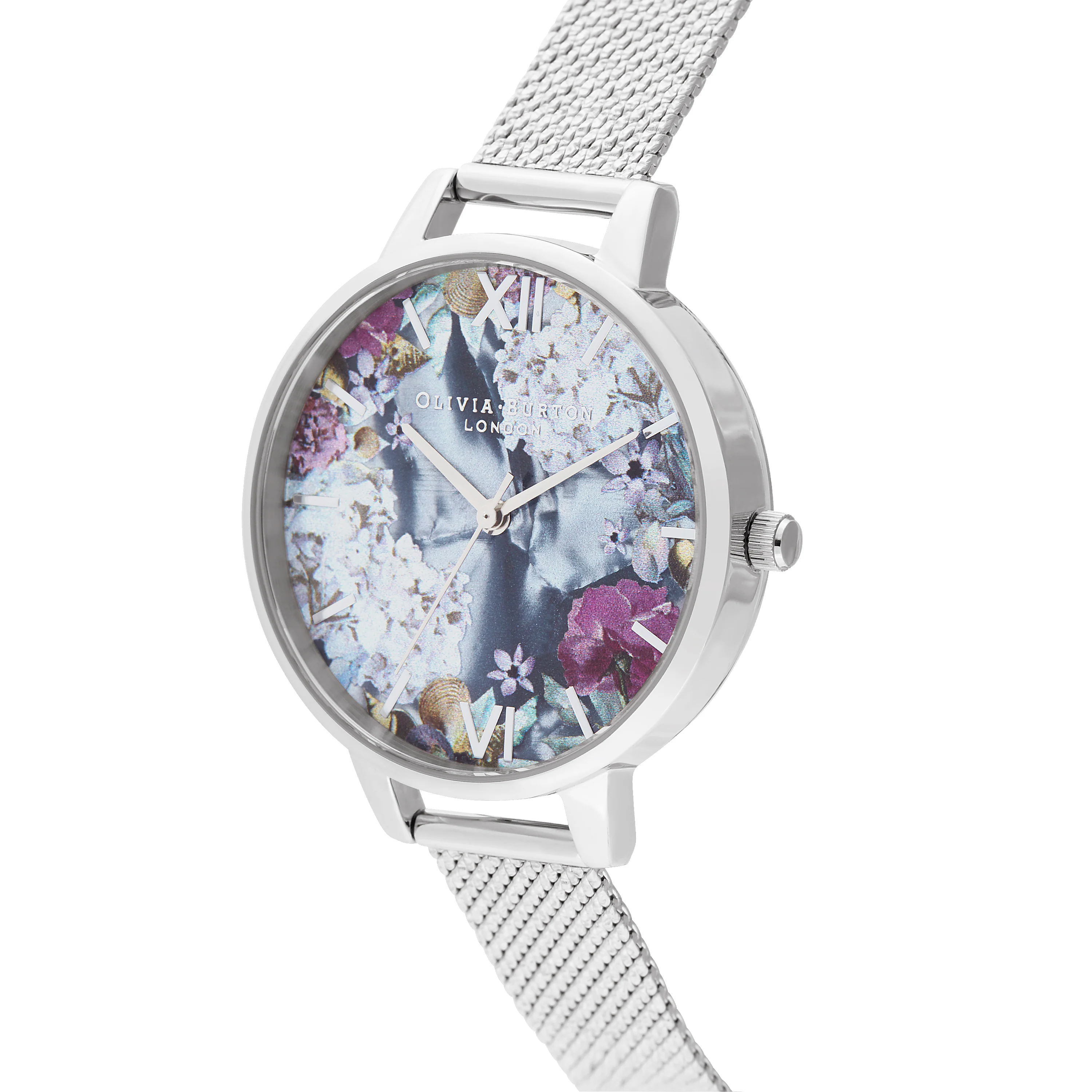 Olivia Burton Blue Faux/ Floral Watch