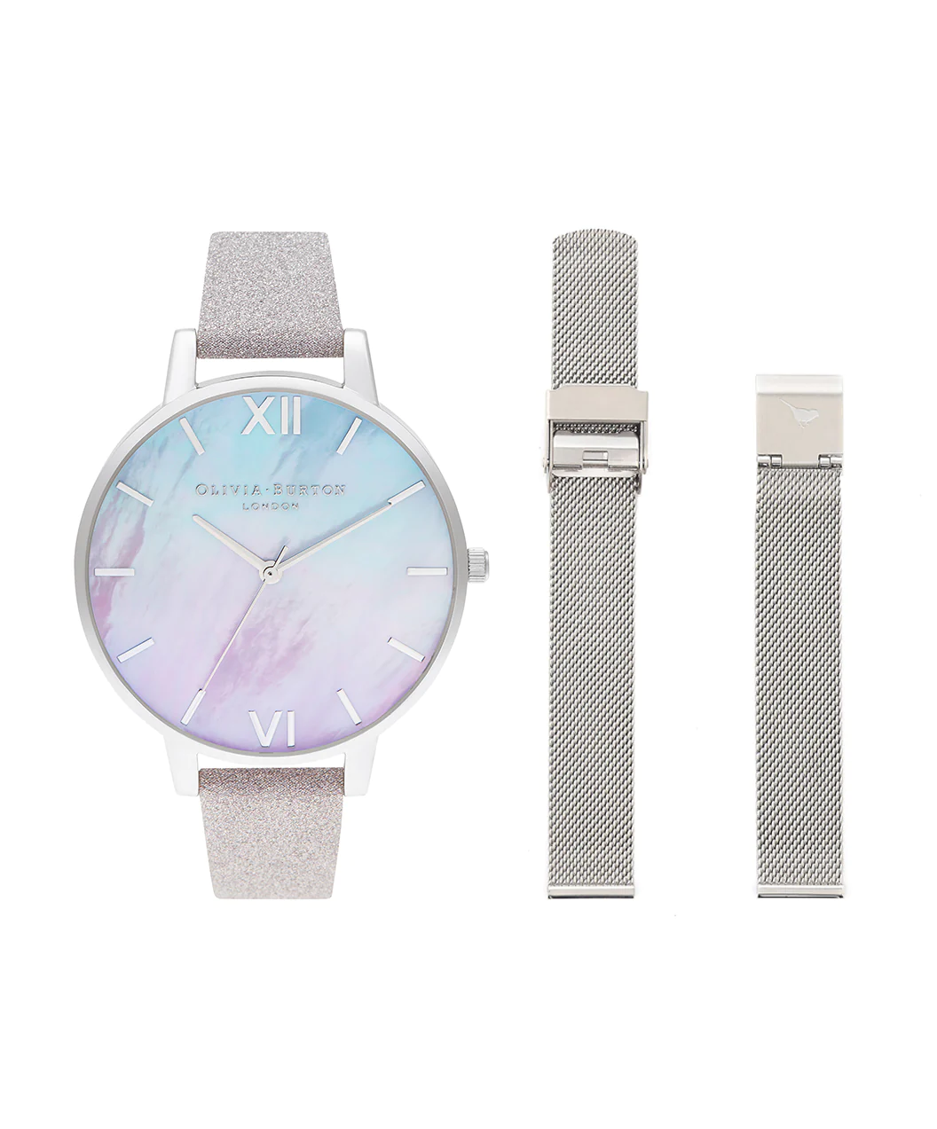 Olivia Burton Blue/ Purple Watch Set with Removable Straps