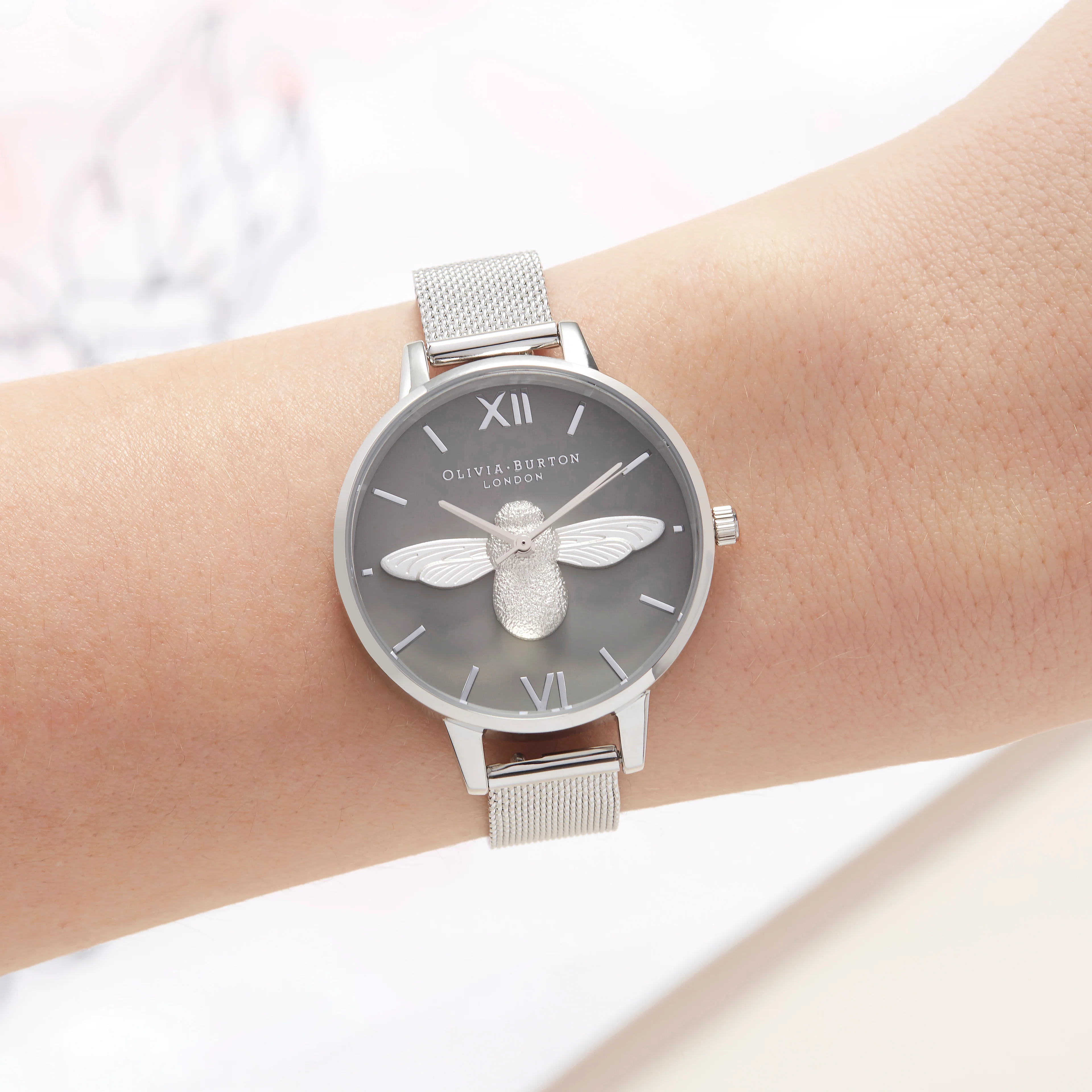 Olivia Burton Grey Watch-OB16AM159
