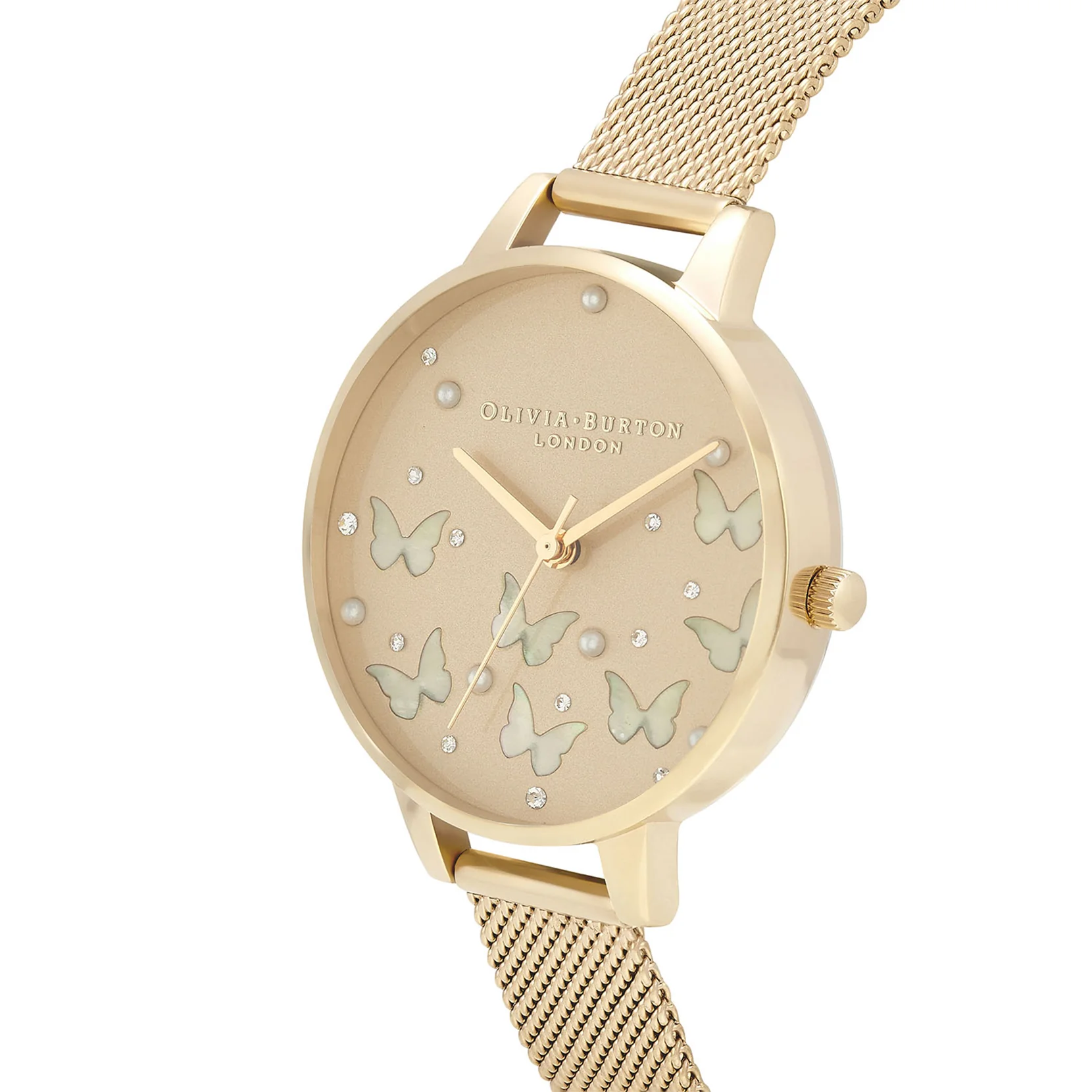 Olivia Burton Pgld/ Fauxpl/ Stone Watch