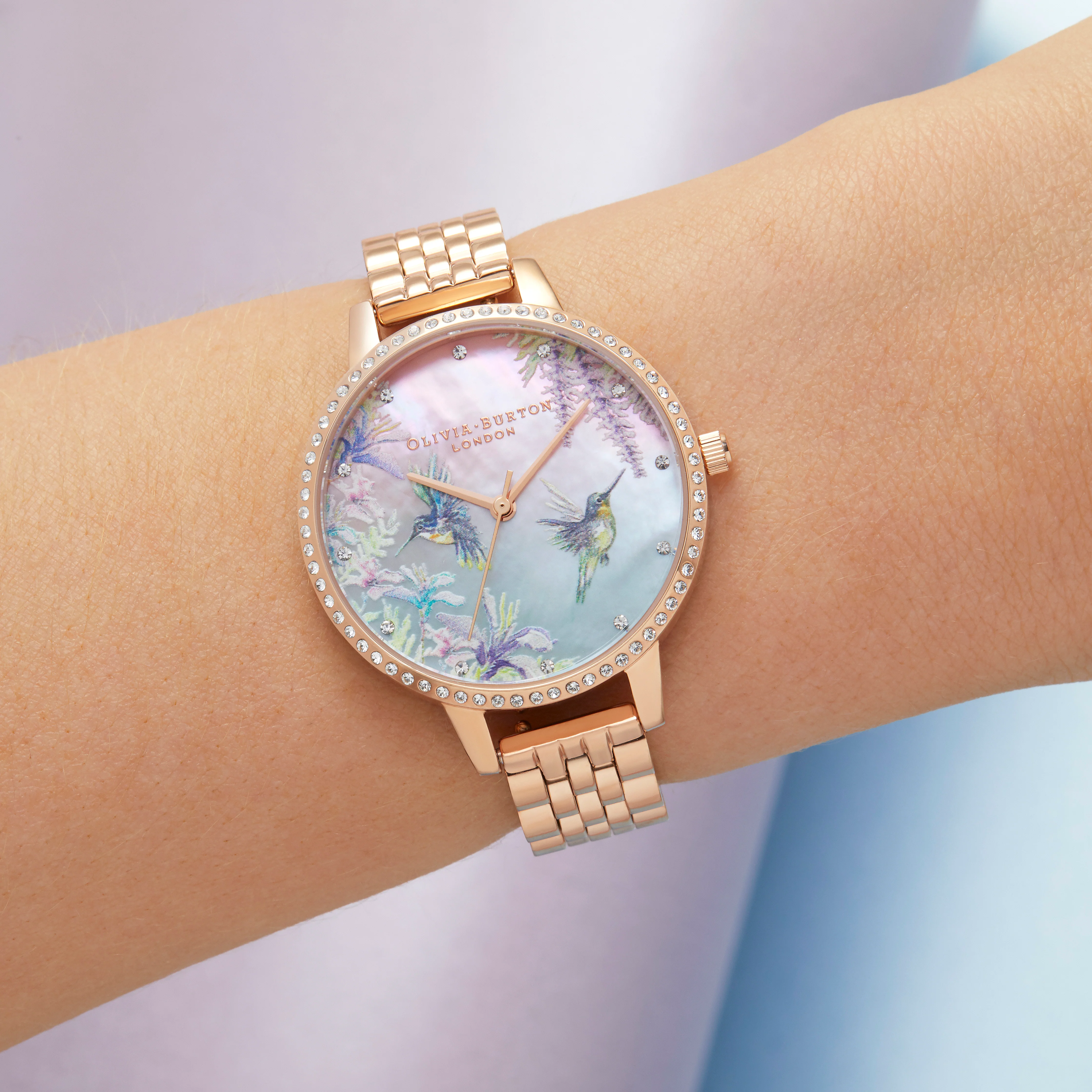 Olivia Burton Pink/ Green/ Stone Watch