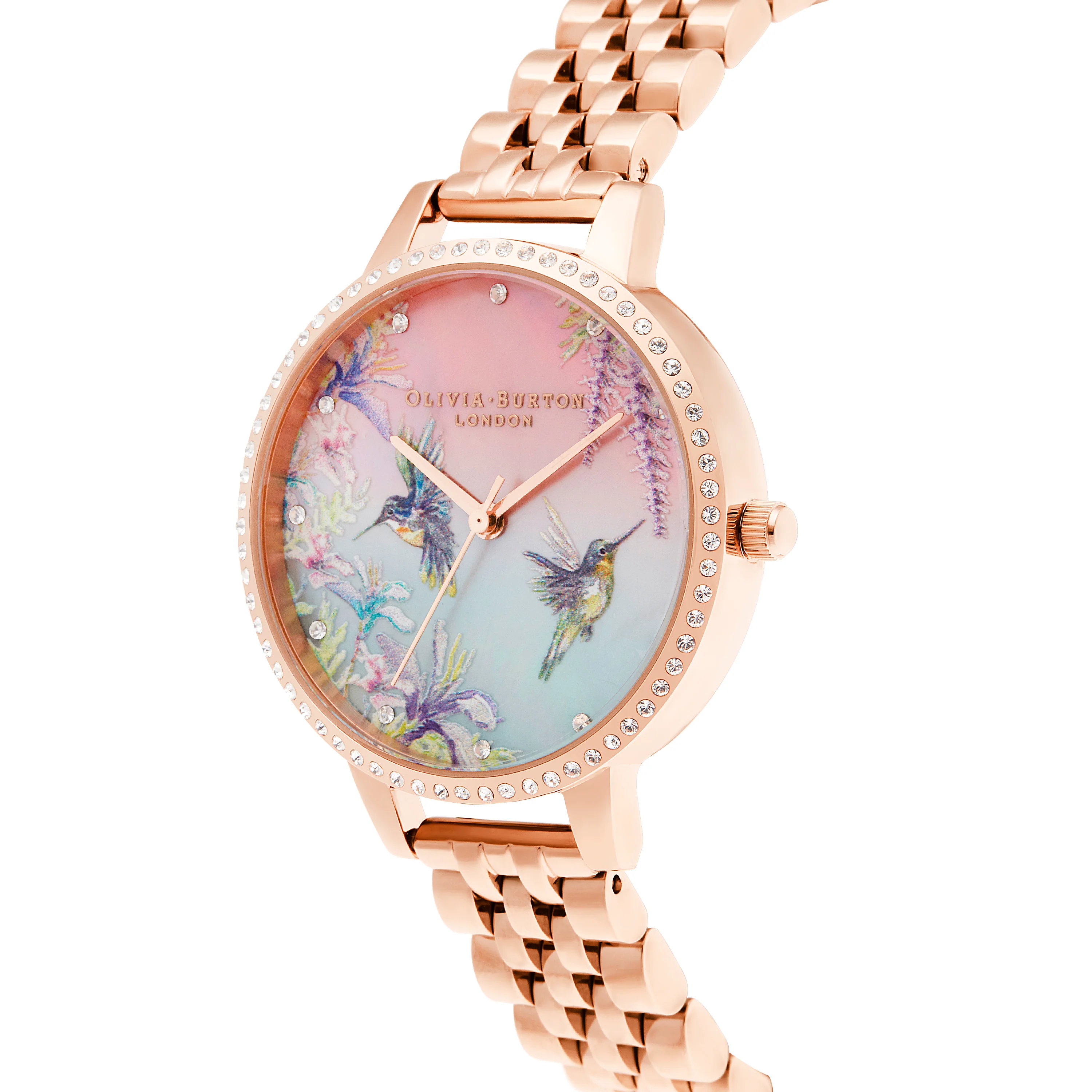 Olivia Burton Pink/ Green/ Stone Watch