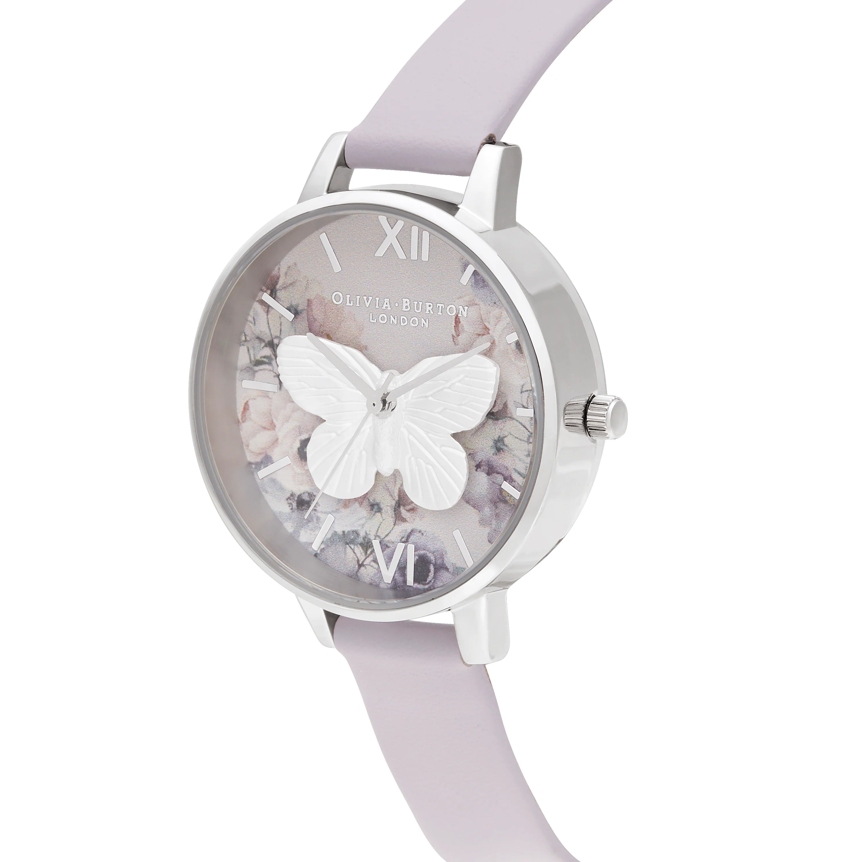Olivia Burton Purple/ Floral/ Butterfly Watch